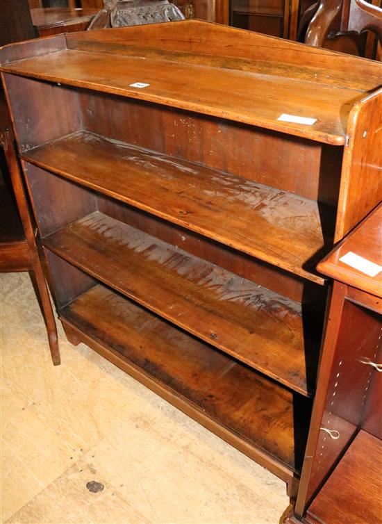 Mahogany open bookcase